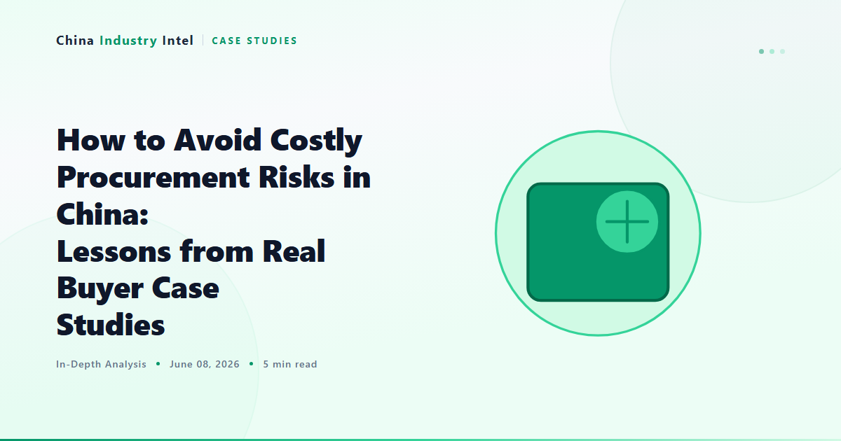 How to Avoid Costly Procurement Risks in China: Lessons from Real Buyer Case Studies