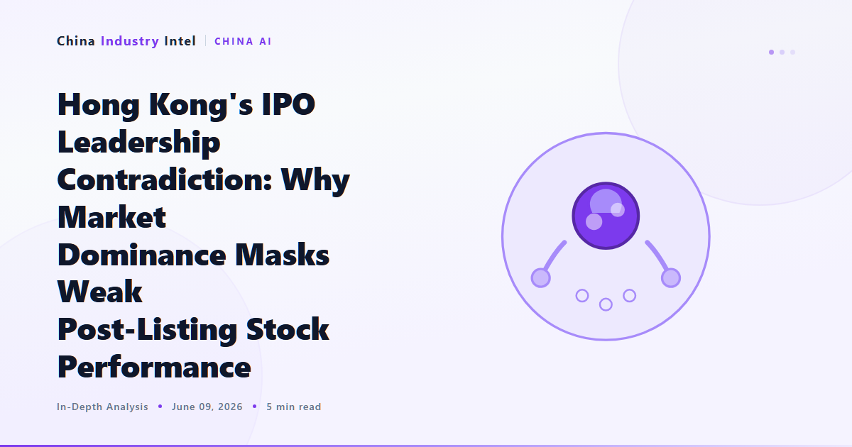 Hong Kong’s IPO Leadership Contradiction: Why Market Dominance Masks Weak Post-Listing Stock Performance