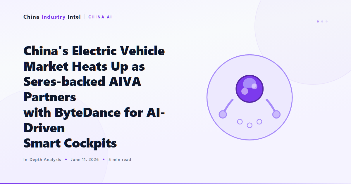 China’s Electric Vehicle Market Heats Up as Seres-backed AIVA Partners with ByteDance for AI-Driven Smart Cockpits