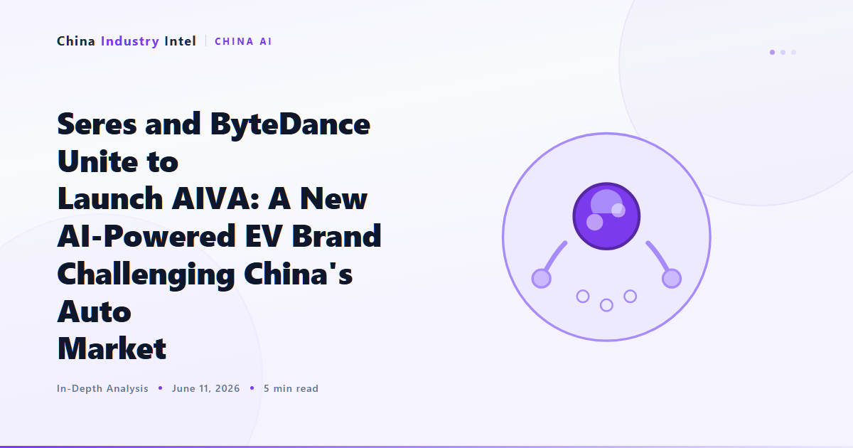 Seres and ByteDance Unite to Launch AIVA: A New AI-Powered EV Brand Challenging China’s Auto Market
