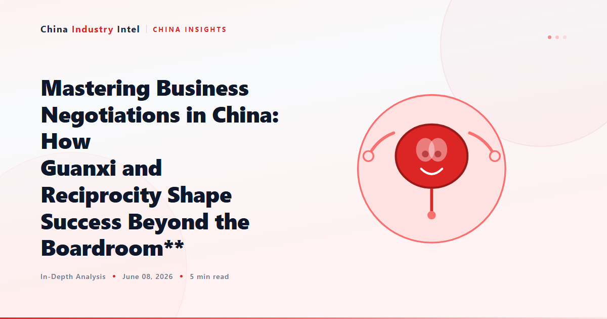 Mastering Business Negotiations in China: How Guanxi and Reciprocity Shape Success Beyond the Boardroom**