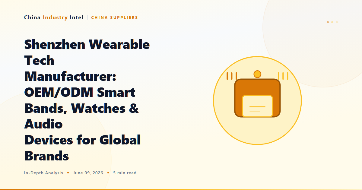 Shenzhen Wearable Tech Manufacturer: OEM/ODM Smart Bands, Watches & Audio Devices for Global Brands
