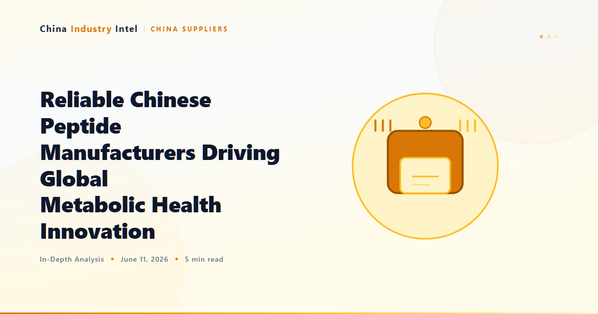 Reliable Chinese Peptide Manufacturers Driving Global Metabolic Health Innovation