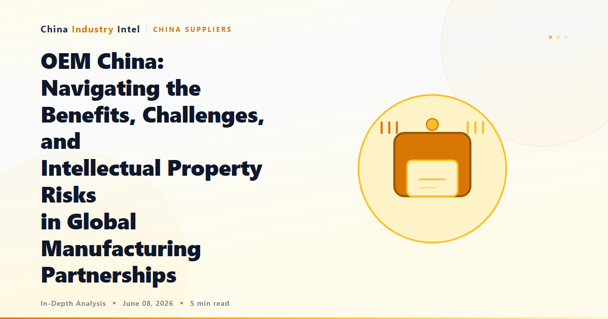 OEM China: Navigating the Benefits, Challenges, and Intellectual Property Risks in Global Manufacturing Partnerships