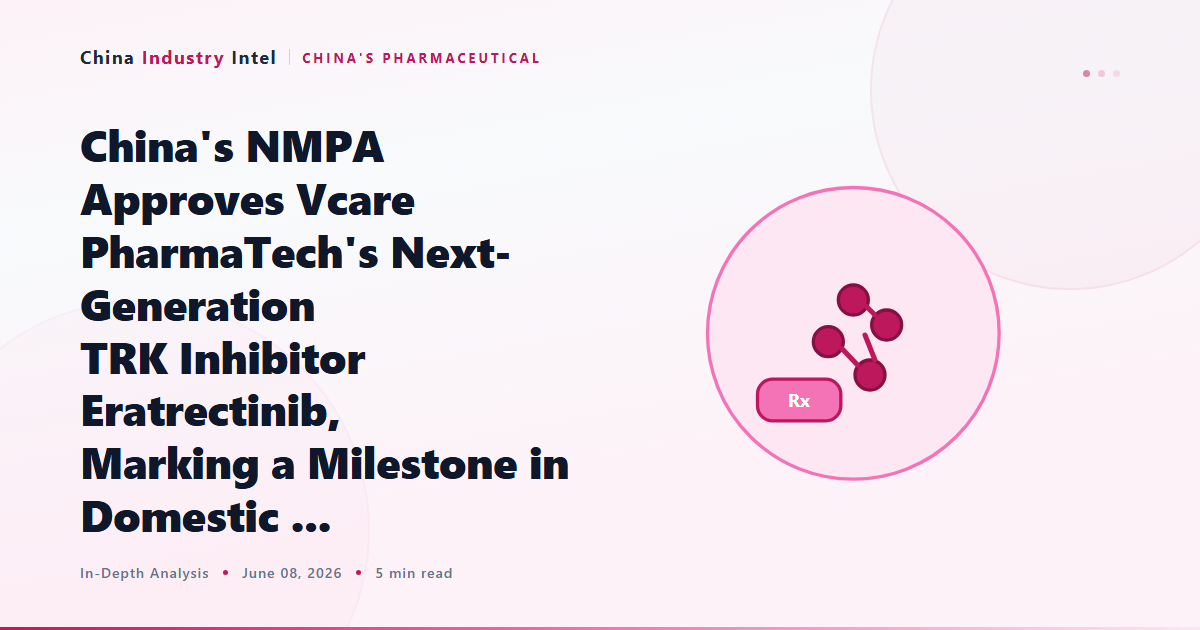 China’s NMPA Approves Vcare PharmaTech’s Next-Generation TRK Inhibitor Eratrectinib, Marking a Milestone in Domestic …