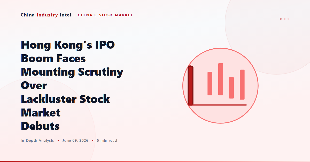 Hong Kong’s IPO Boom Faces Mounting Scrutiny Over Lackluster Stock Market Debuts