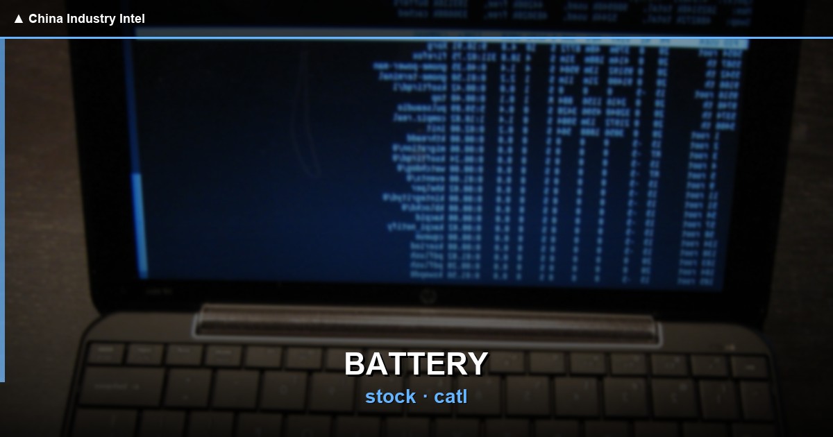 The CATL Effect: How One Battery Company Drives China’s Stock Market Narrative