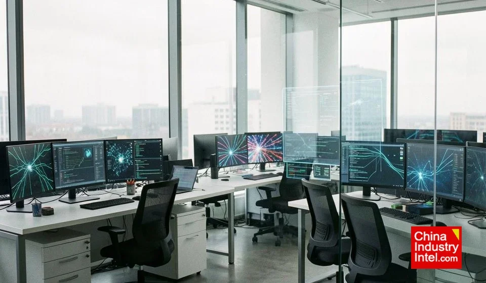 China Intensifies AI Infrastructure Push as Data Center Construction Boom Accelerates - AI industry news editorial photo