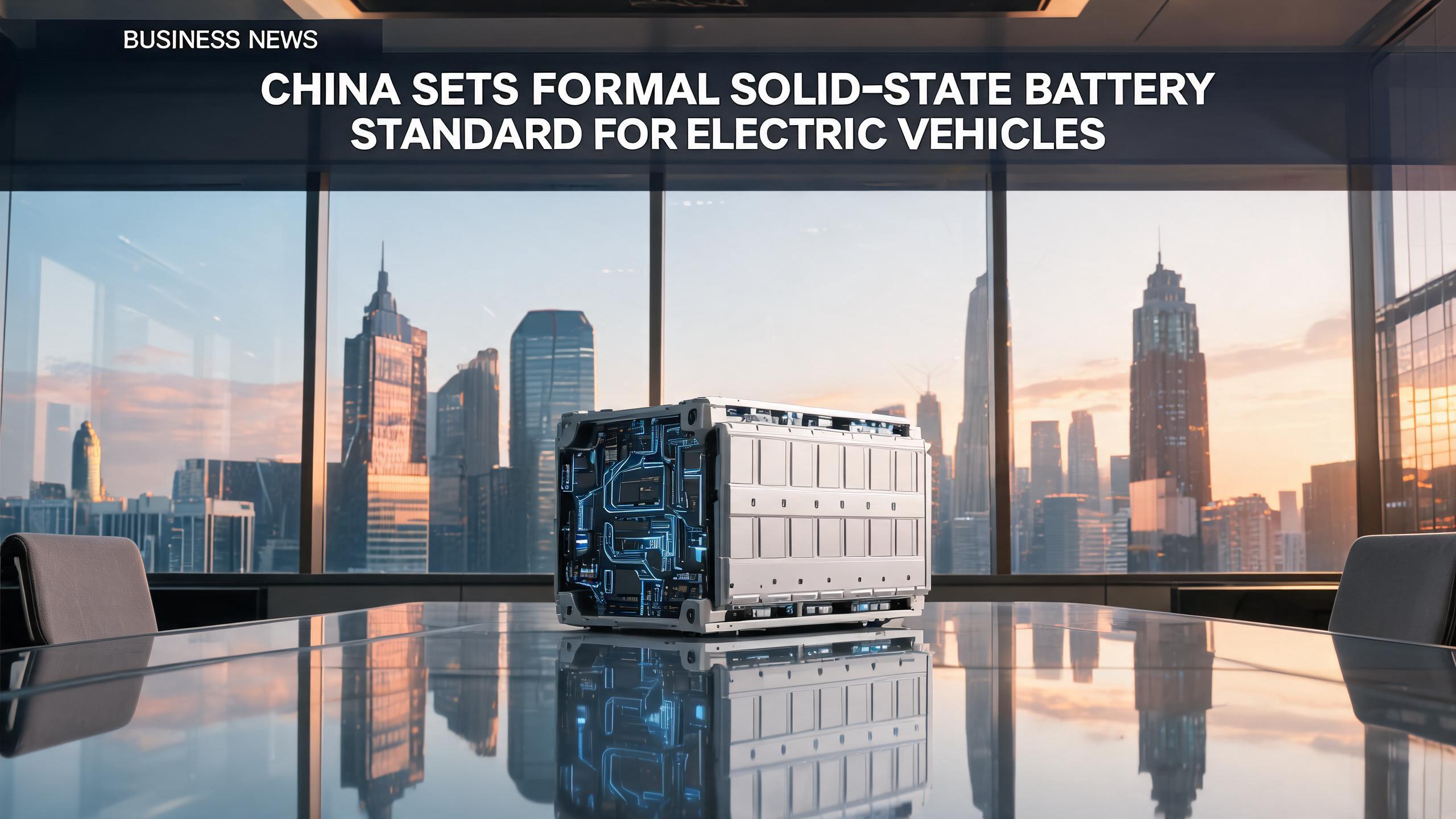 China Sets Formal Solid-State Battery Standard for Electric Vehicles