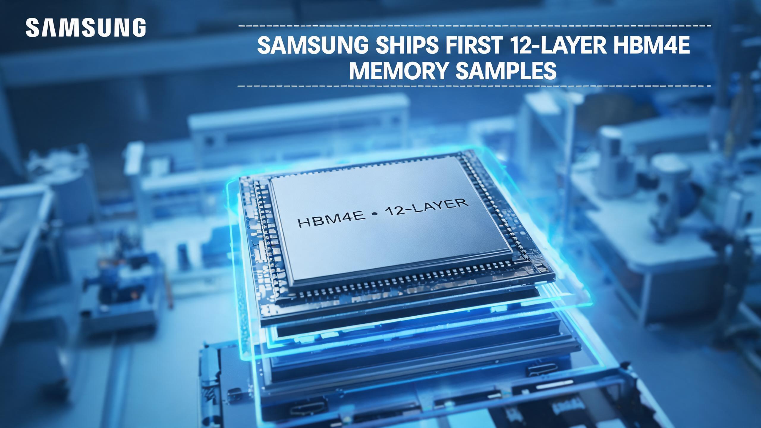 Samsung Ships First 12-Layer HBM4E Memory Samples