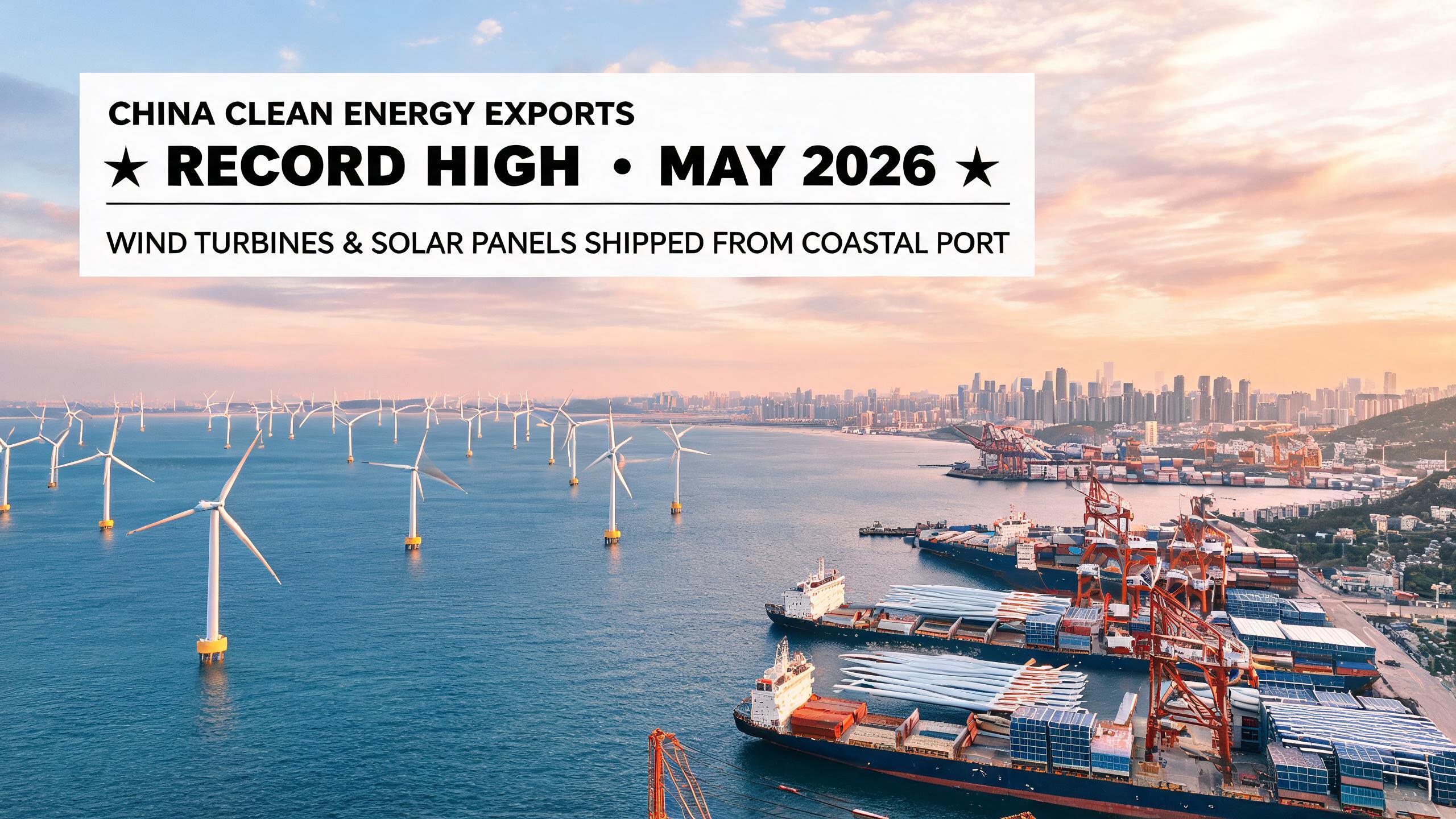 China Clean Energy Exports Hit Record in May 2026