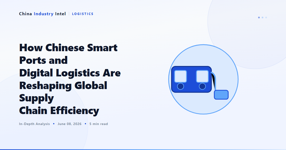 How Chinese Smart Ports and Digital Logistics Are Reshaping Global Supply Chain Efficiency