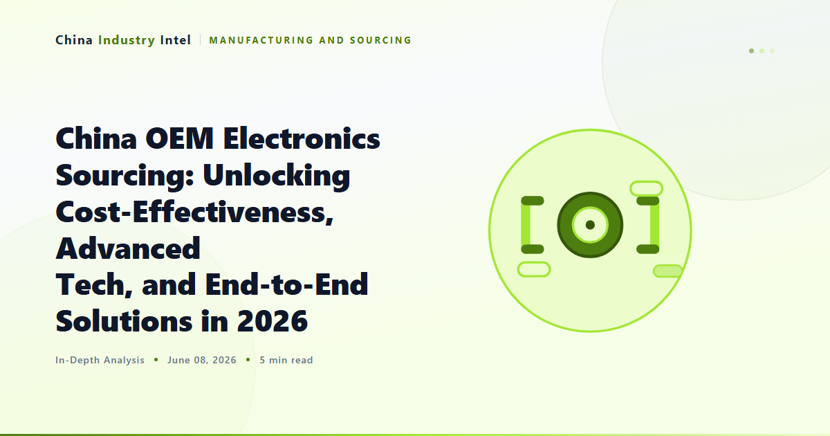 China OEM Electronics Sourcing: Unlocking Cost-Effectiveness, Advanced Tech, and End-to-End Solutions in 2026