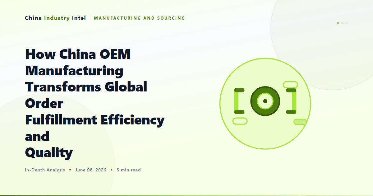 How China OEM Manufacturing Transforms Global Order Fulfillment Efficiency and Quality